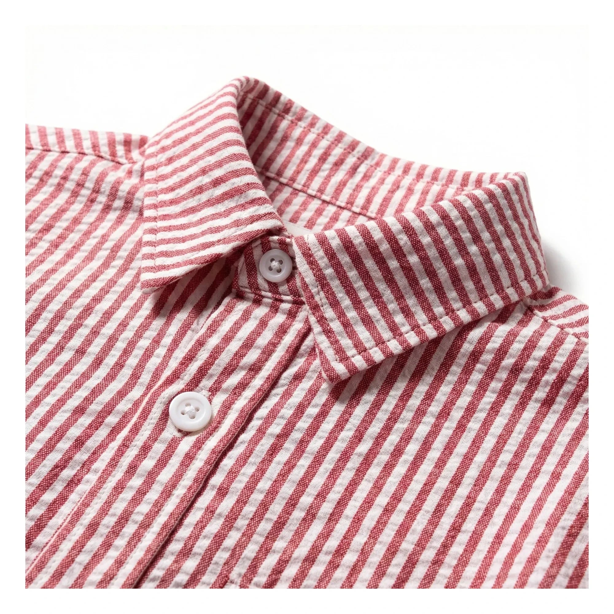 Smallable Kid - Camisa a rayas | Rojo cereza