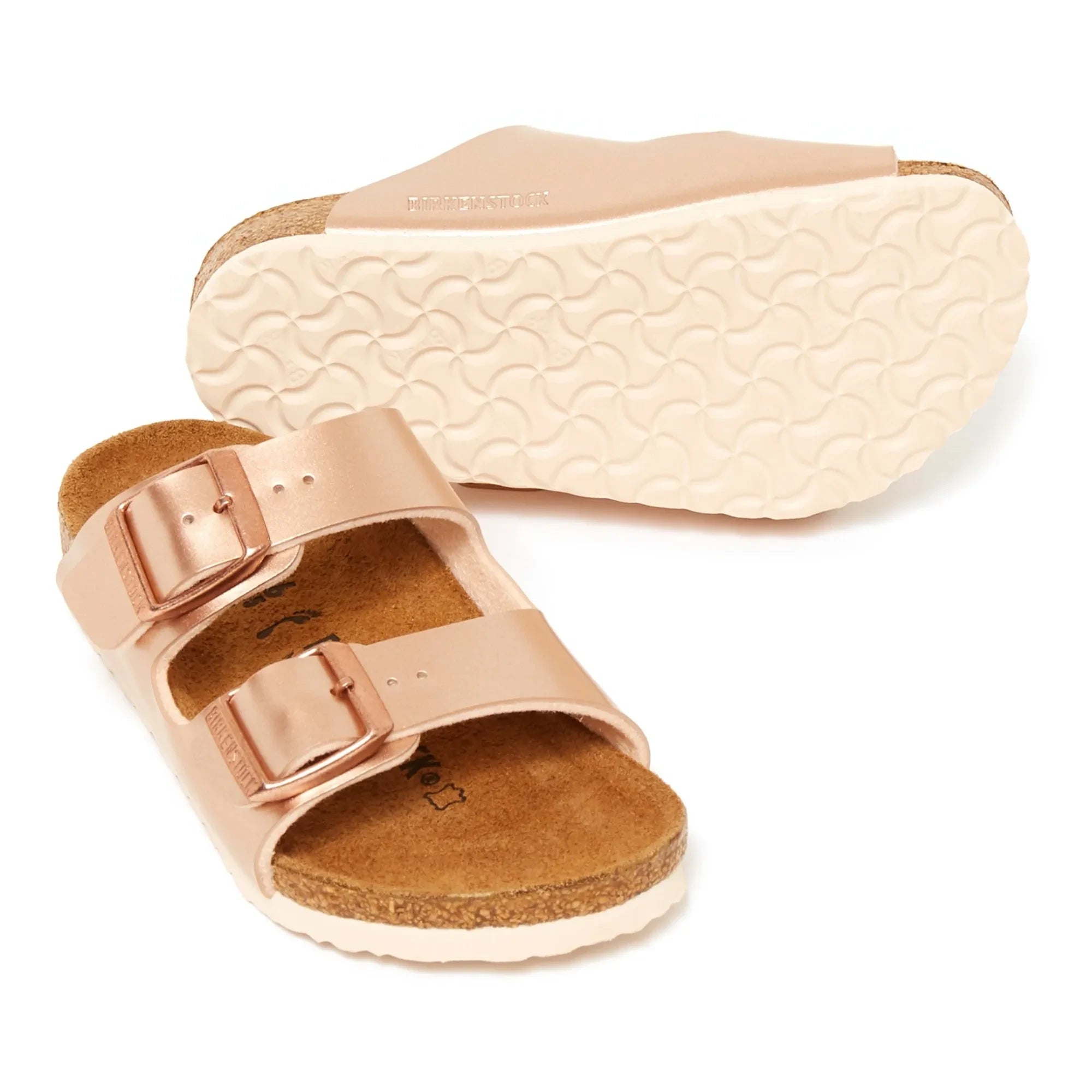 BIRKENSTOCK - Sandalias Arizona de nobuk | Oro rosa
