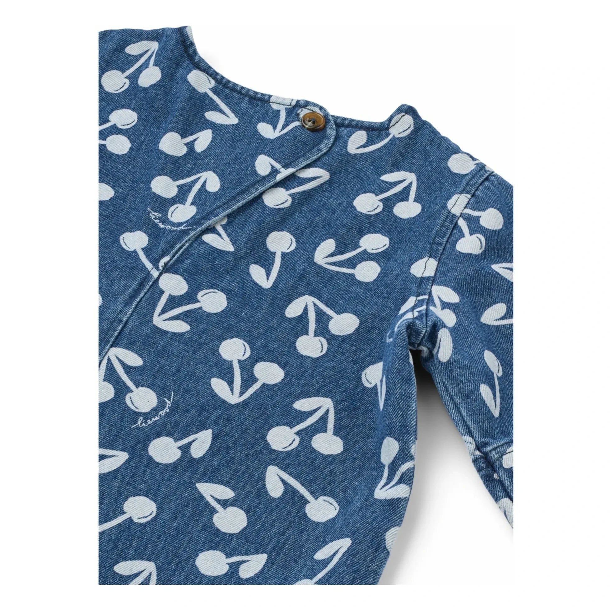 Liewood - Vestido Angelica Cerezas Denim | Azul vaquero