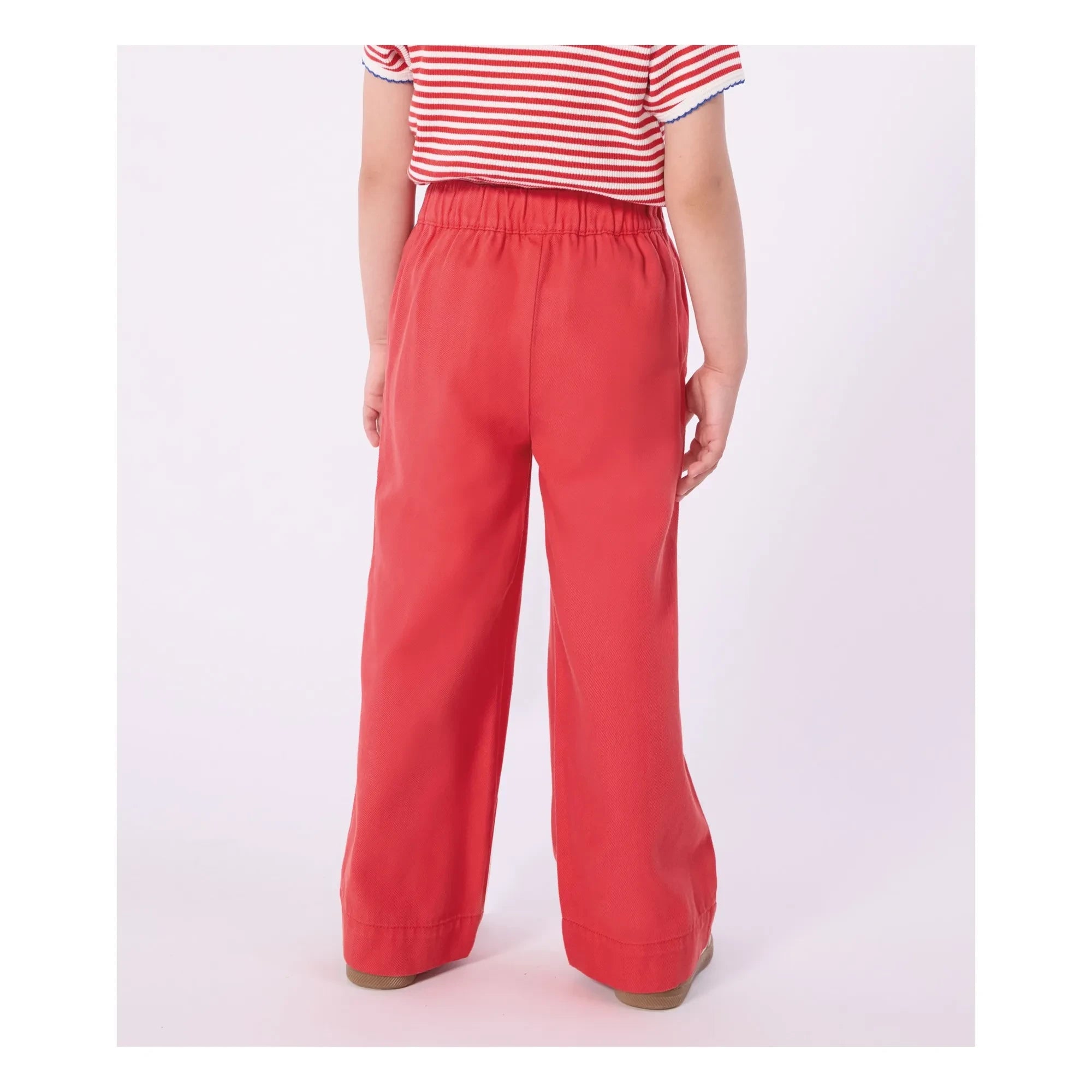 Petit Bateau - Vaquero Sarga con Botones | Bermellón