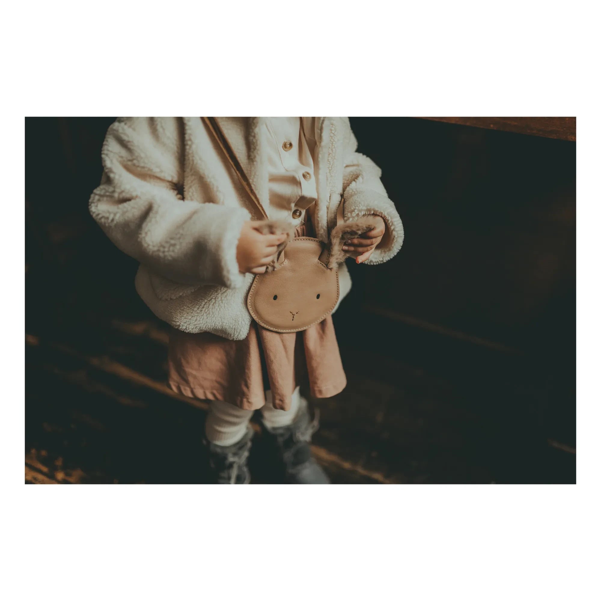 Donsje - Bolso de conejo exclusivo Britta | Beige