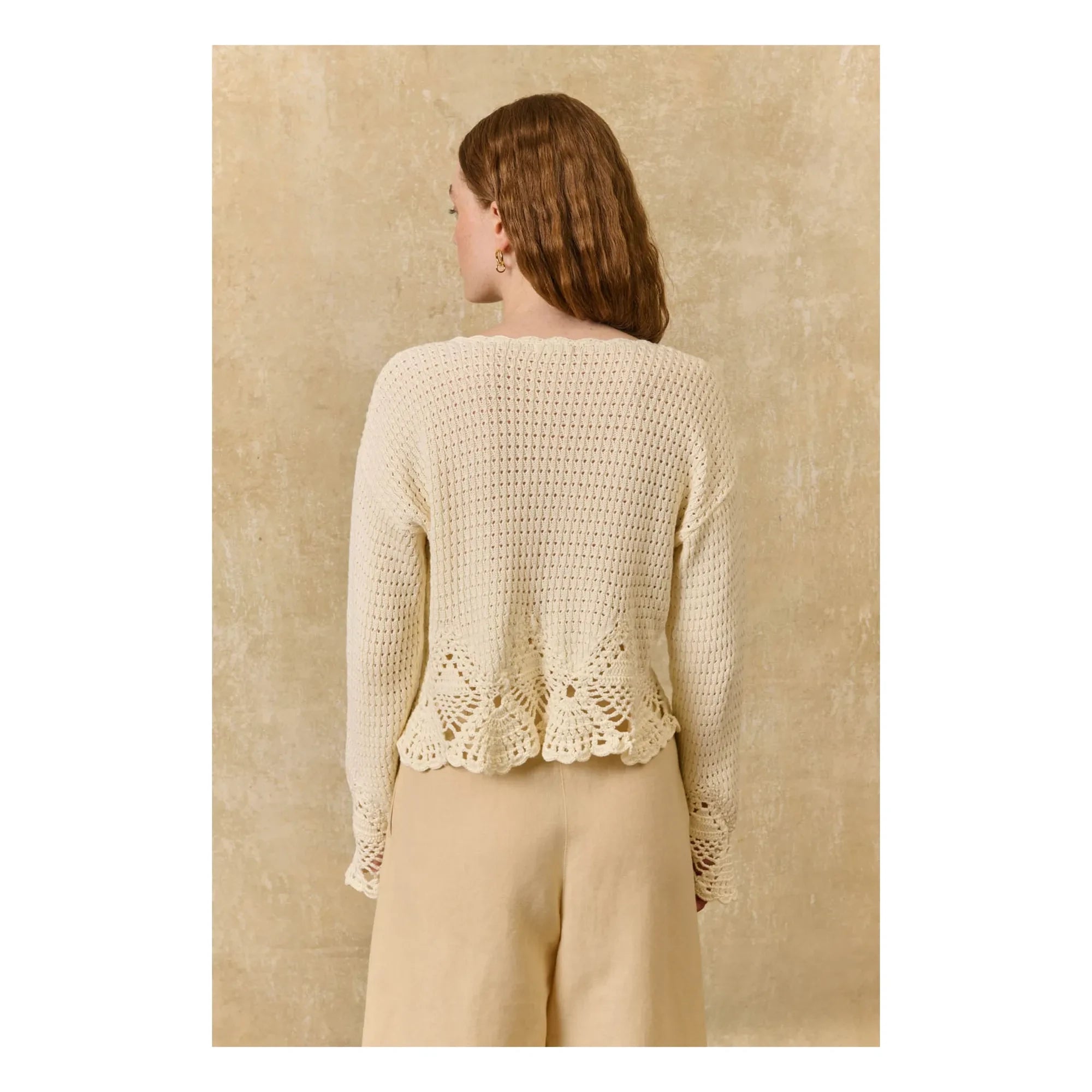 Louise Misha - Cárdigan de algodón Molya | Crema