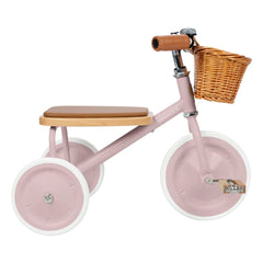 Banwood - Triciclo de metal y madera | Rosa Palo