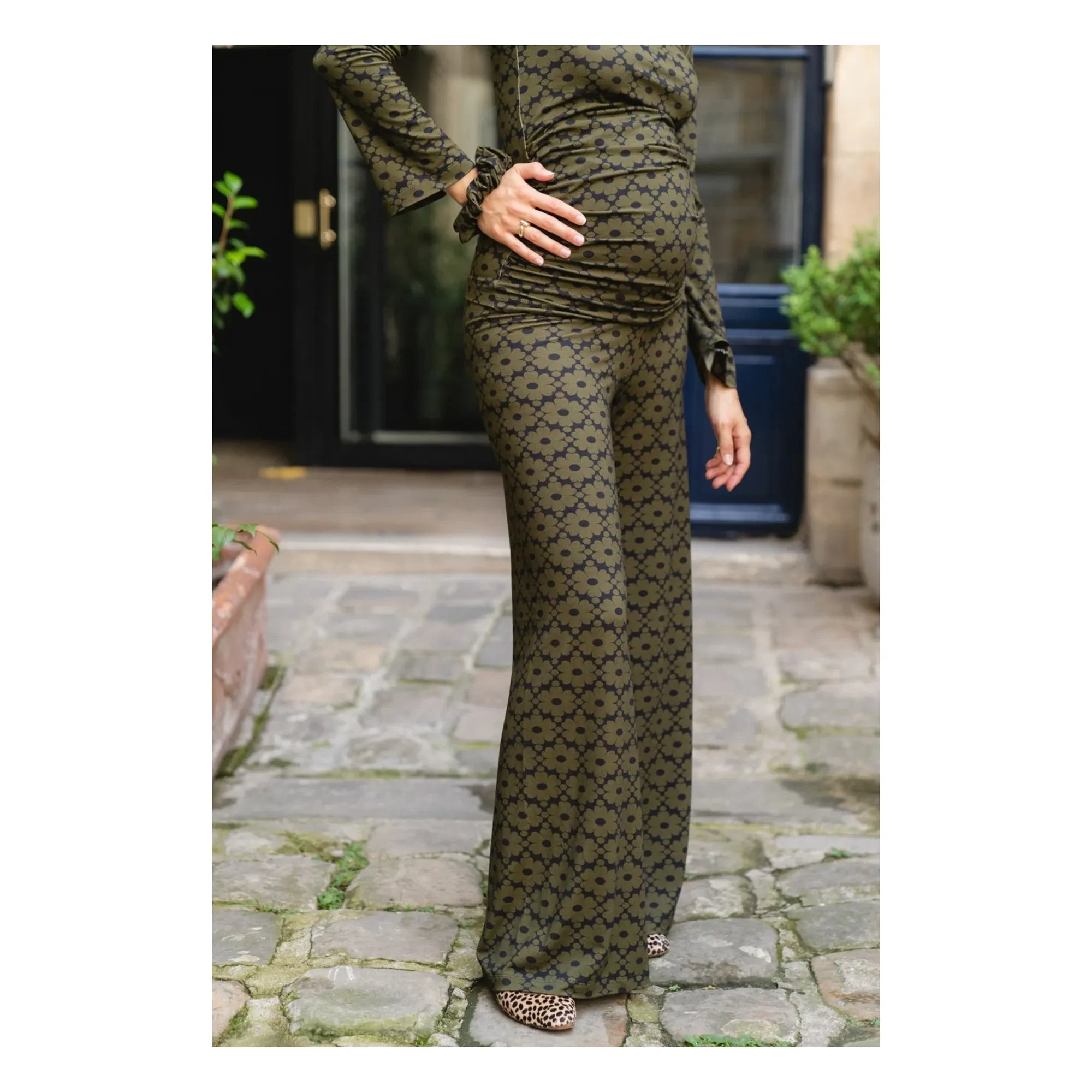 Colección Paloma - Pantalones Premamá Andrea Setentas | Caqui