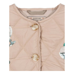 Konges Sløjd - Chaqueta acolchada con lentejuelas Flora Glaces | Rosa claro