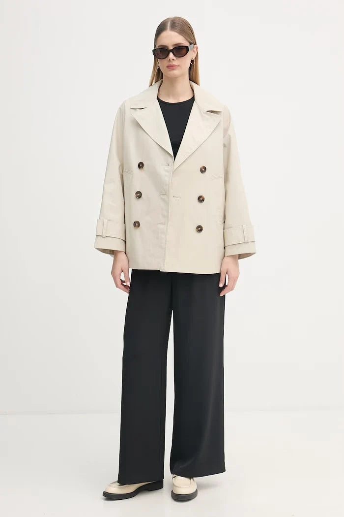 Trenca corta de algodón para mujer Barbour Maisy