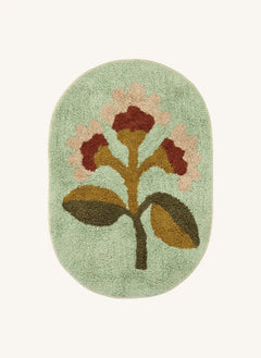 Madam Stoltz - Alfombra de Baño Tufted con Diseño | Verde Menta