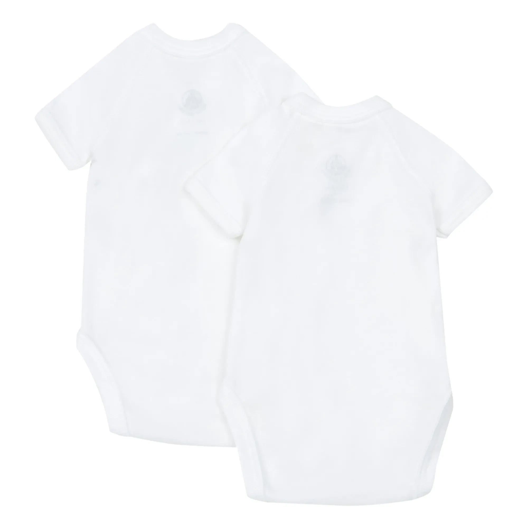 Petit Bateau - Düz Organik Pamuklu Bebek Body'leri - 2'li Set | Beyaz