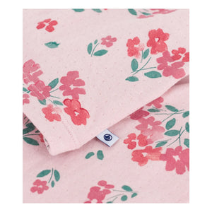 Petit Bateau - Pijama Ligera de Algodón Orgánico con Estampado Floral | Rosa