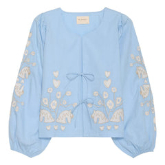SISSEL EDELBO - Blusa de algodón orgánico Maggan | Azul