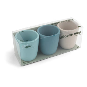Done by deer - Vasos de silicona - Set de 3 | Azul