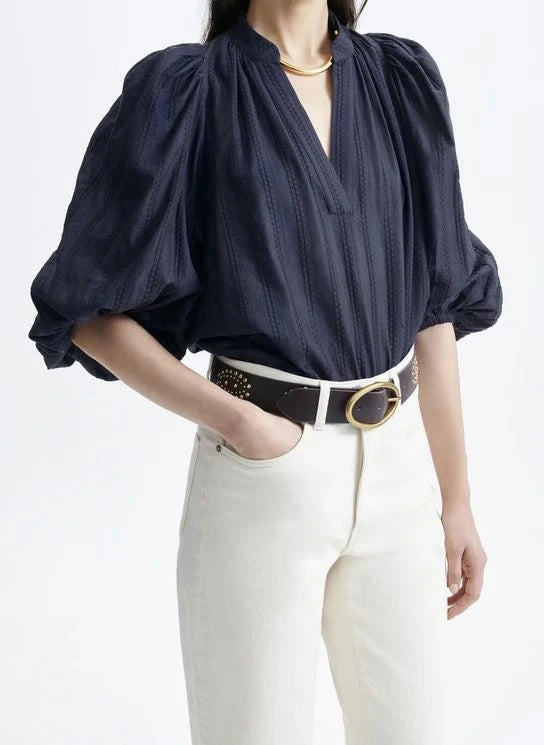 Vanessa Bruno - Blusa Bell de algodón | Azul marino