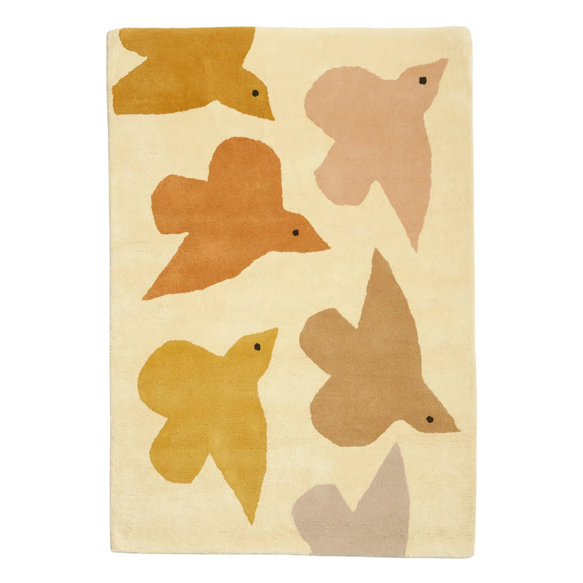 Bleuu-studio - Alfombra de pájaros | Ocre