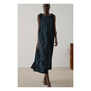 Soeur - Vestido de algodón Debby | Azul Petróleo