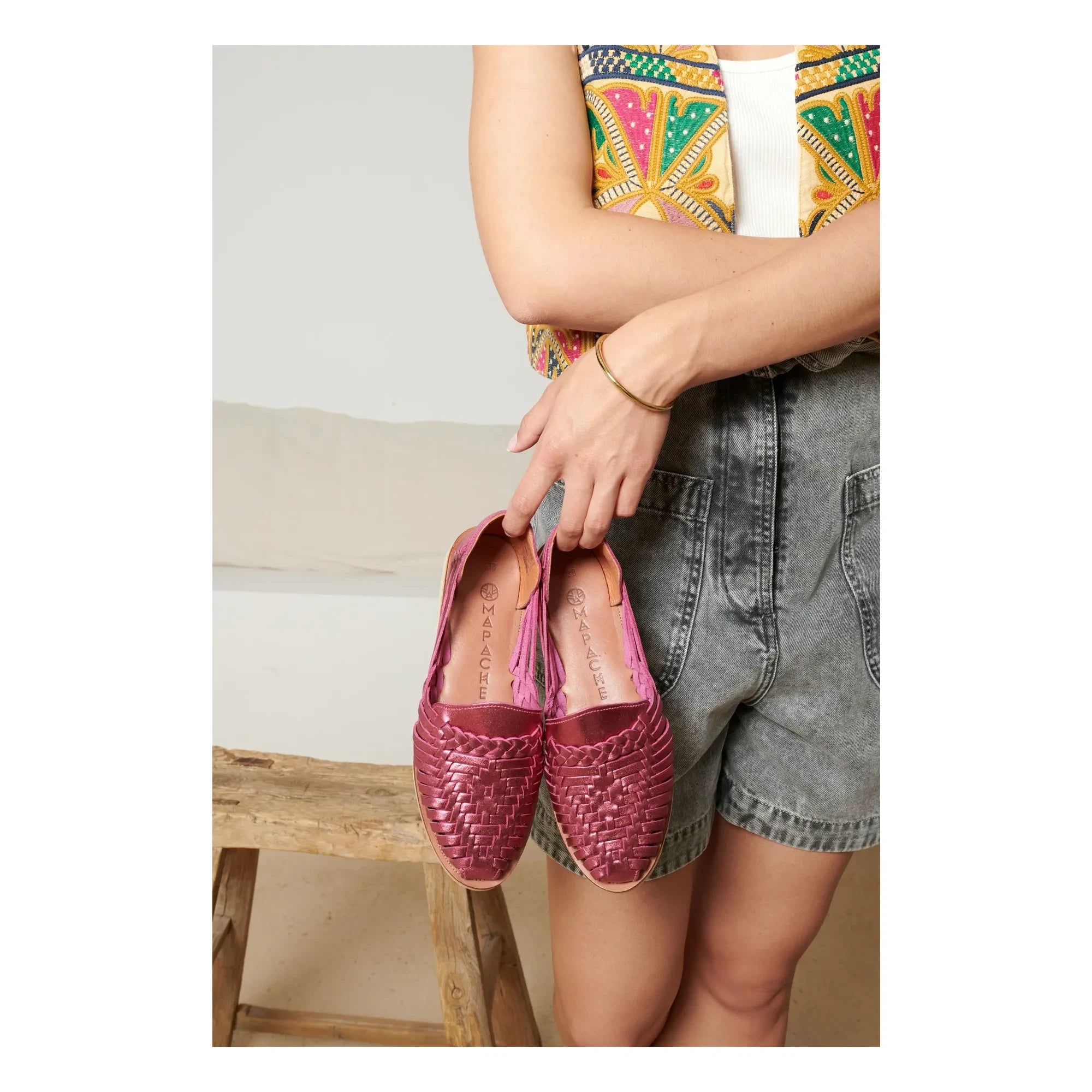 Mapache - Sandalias metálicas alegres | Rosa