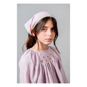 birinit - Organik Pamuk İşlemeli Feston Bandana | Mauve