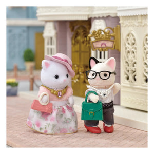 Sylvanian Families - Maleta de moda y hermana mayor Gata Persa