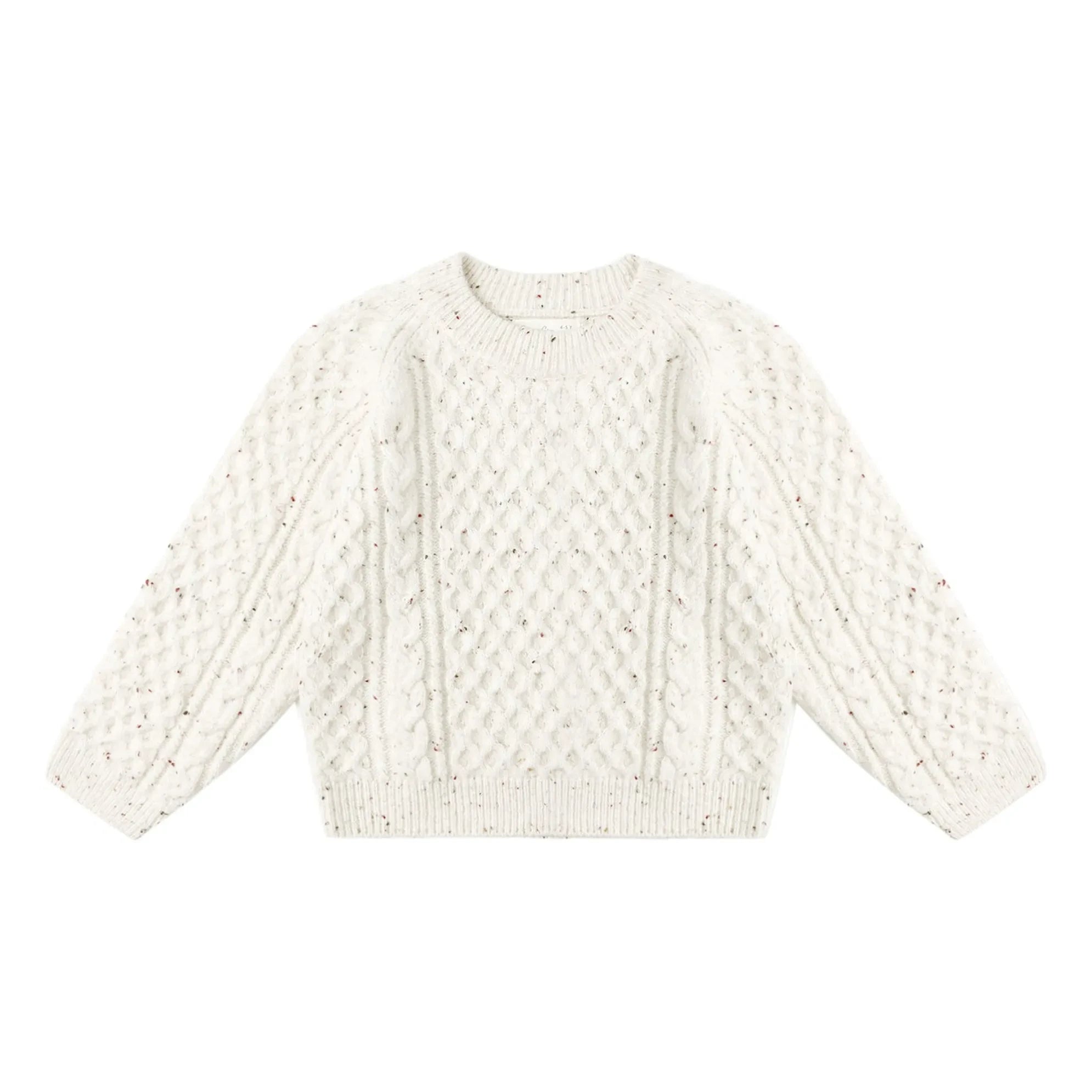 Rylee + Cru - Jersey de punto trenzado Chiné | Crudo