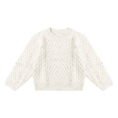 Rylee + Cru - Jersey de punto trenzado Chiné | Crudo