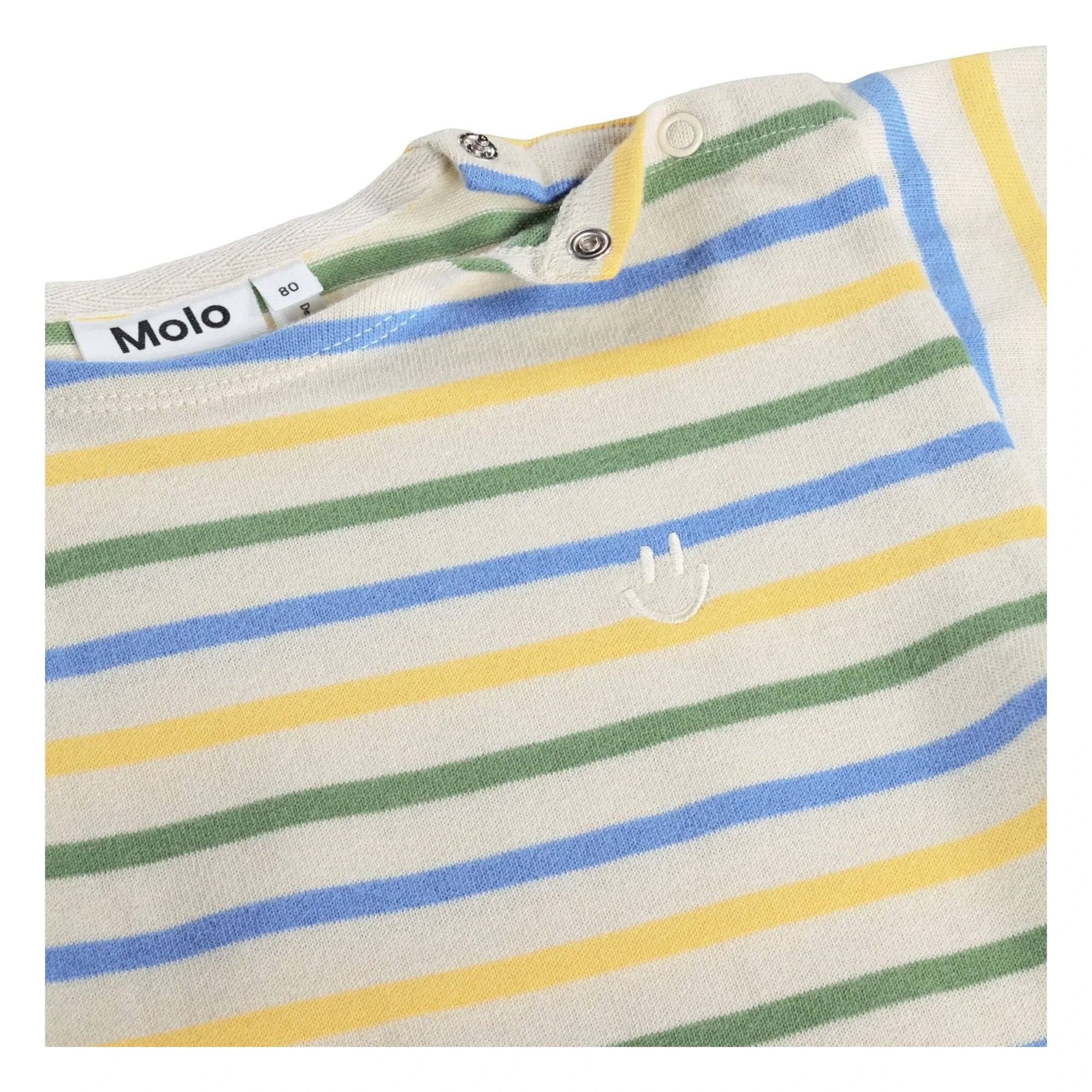 Molo - Camiseta de algodón orgánico a rayas Edarko | Crudo