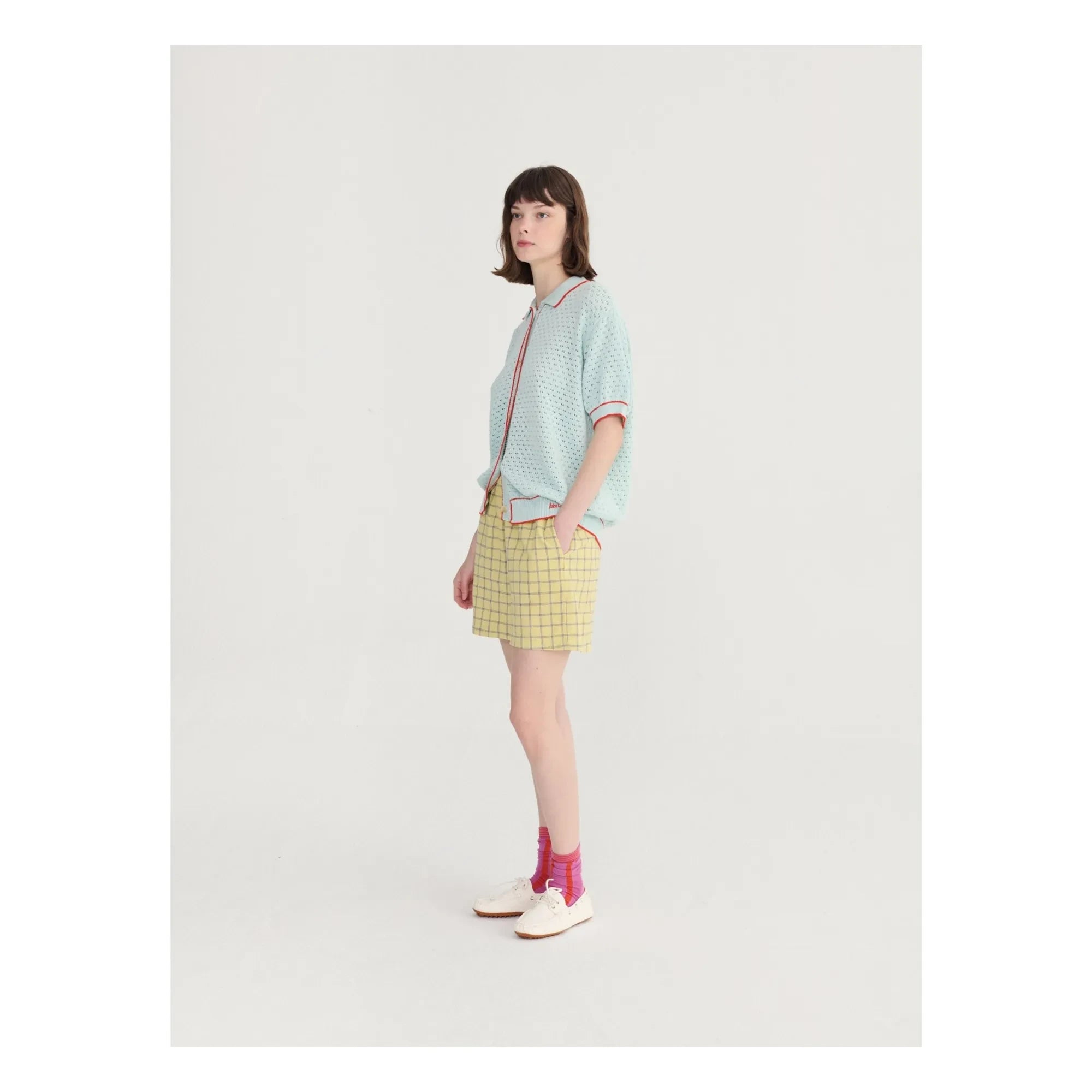 Bobo Choses - Spicy Window Shorts de algodón bambula | Amarillo