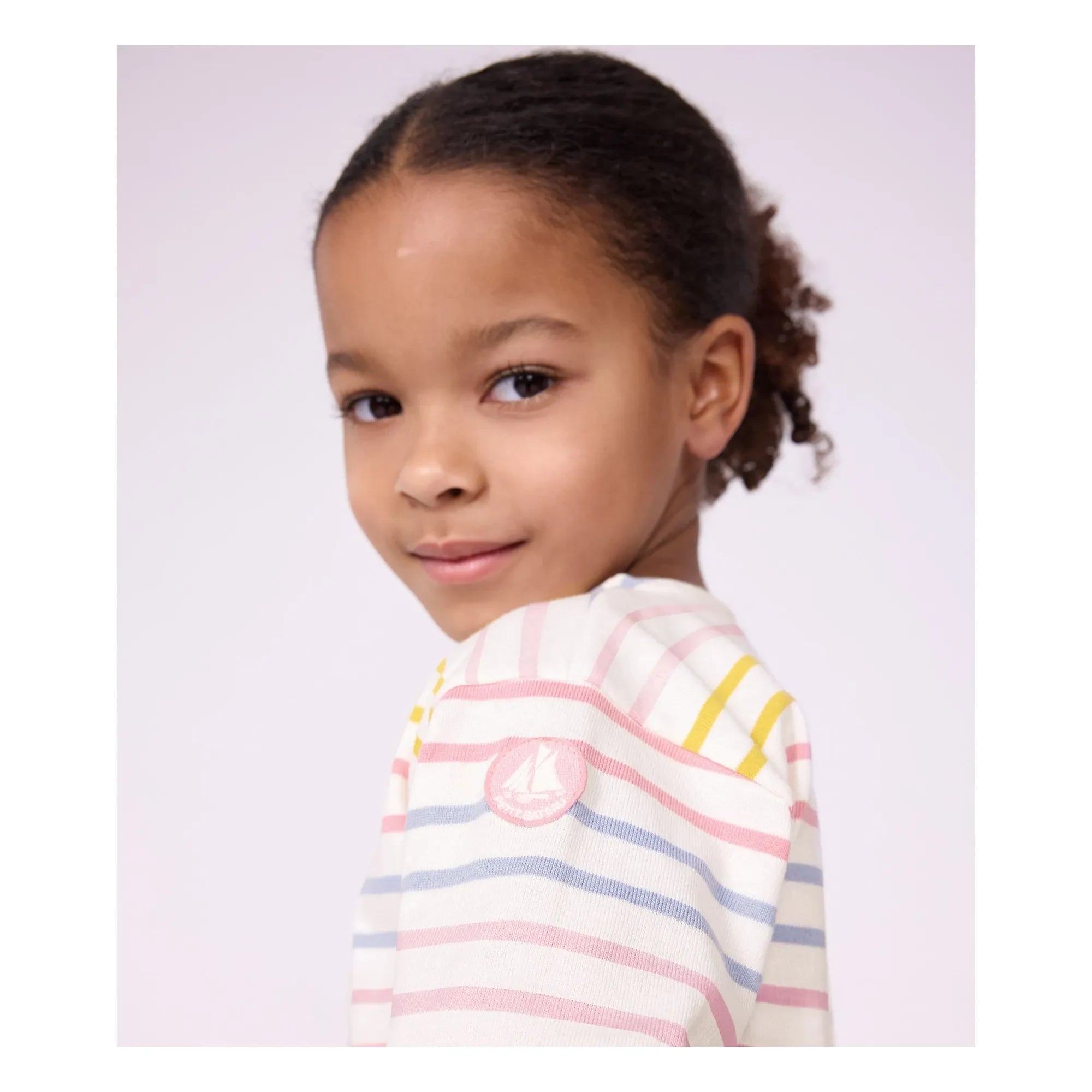 Petit Bateau - Marinière Logo Tişört | Pembe