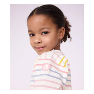Petit Bateau - Marinière Logo Tişört | Pembe