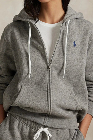Sudadera con capucha y cremallera de algodón para mujer Polo Ralph Lauren