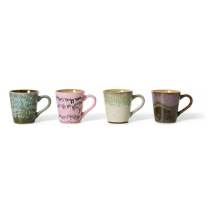 HKliving - Tazas de espresso Brustalism - Juego de 4