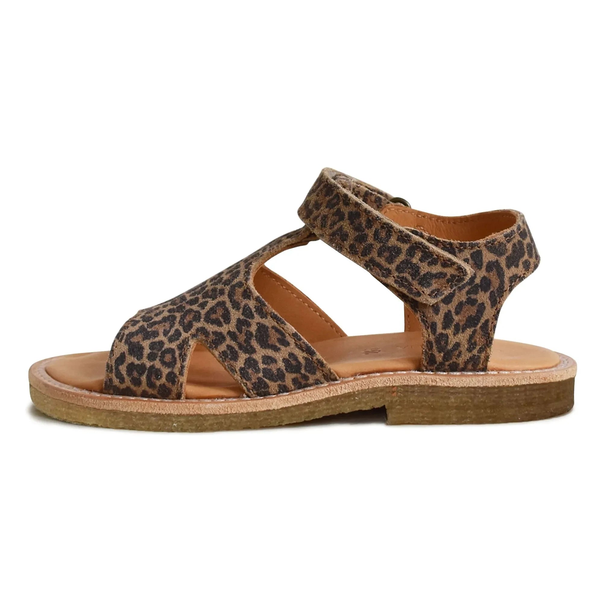 du Loua - Sandalias de ante con estampado de leopardo Du Alfie | Marrón