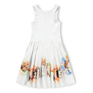 Molo - Vestido de algodón orgánico Cassandra Dogs | Blanco