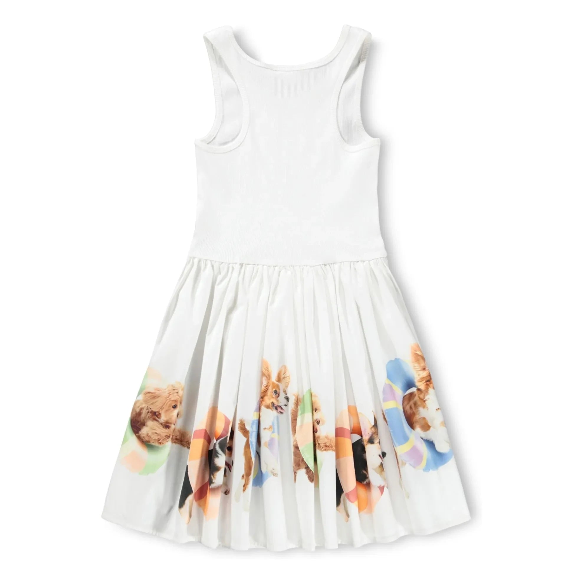 Molo - Vestido de algodón orgánico Cassandra Dogs | Blanco