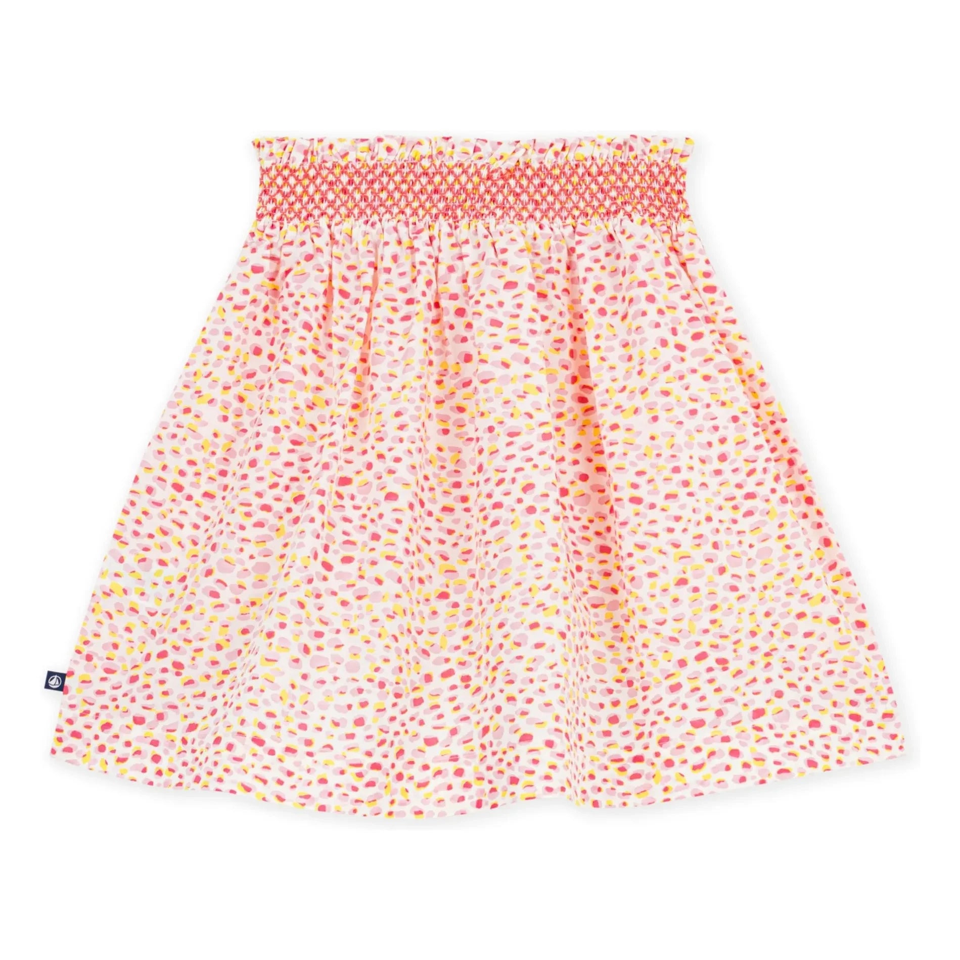 Petit Bateau - Falda con lunares de algodón orgánico | Coral