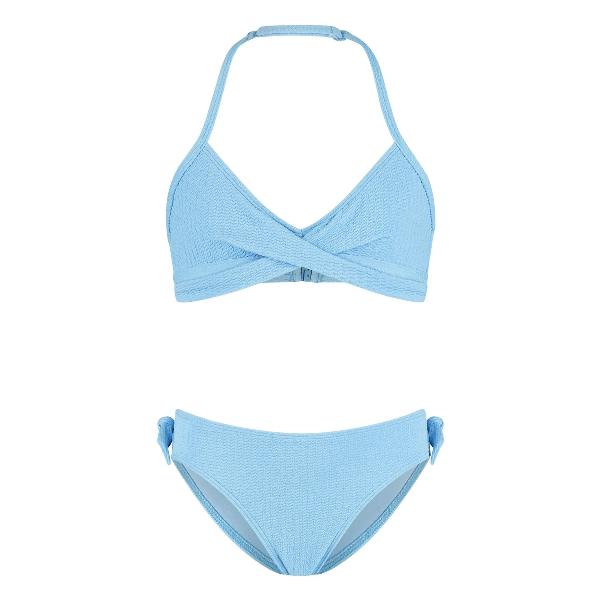 Beachlife - Bañador cruzado texturizado | Azul claro