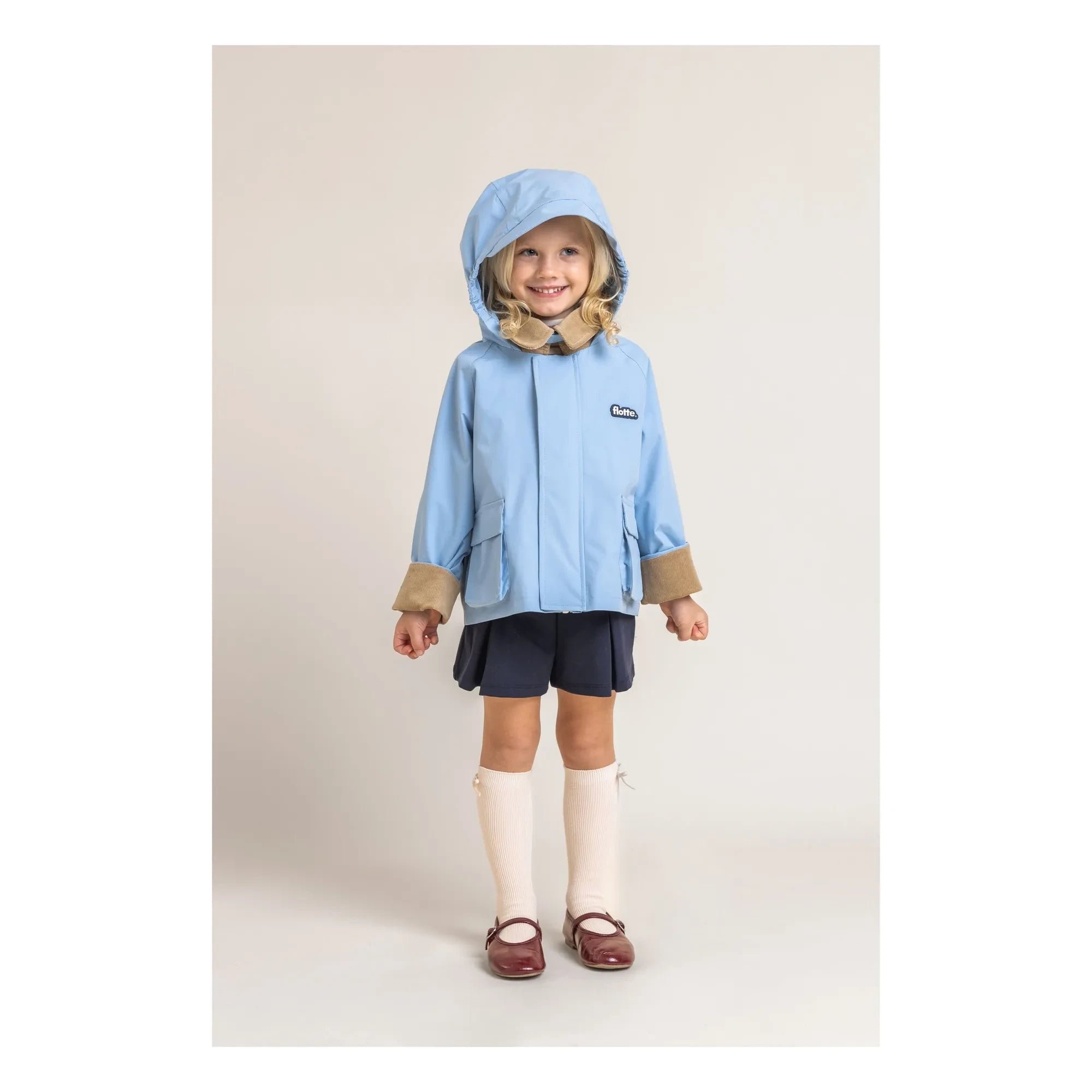 Flotte - Chaqueta impermeable de fibra reciclada Archivito | Azul claro