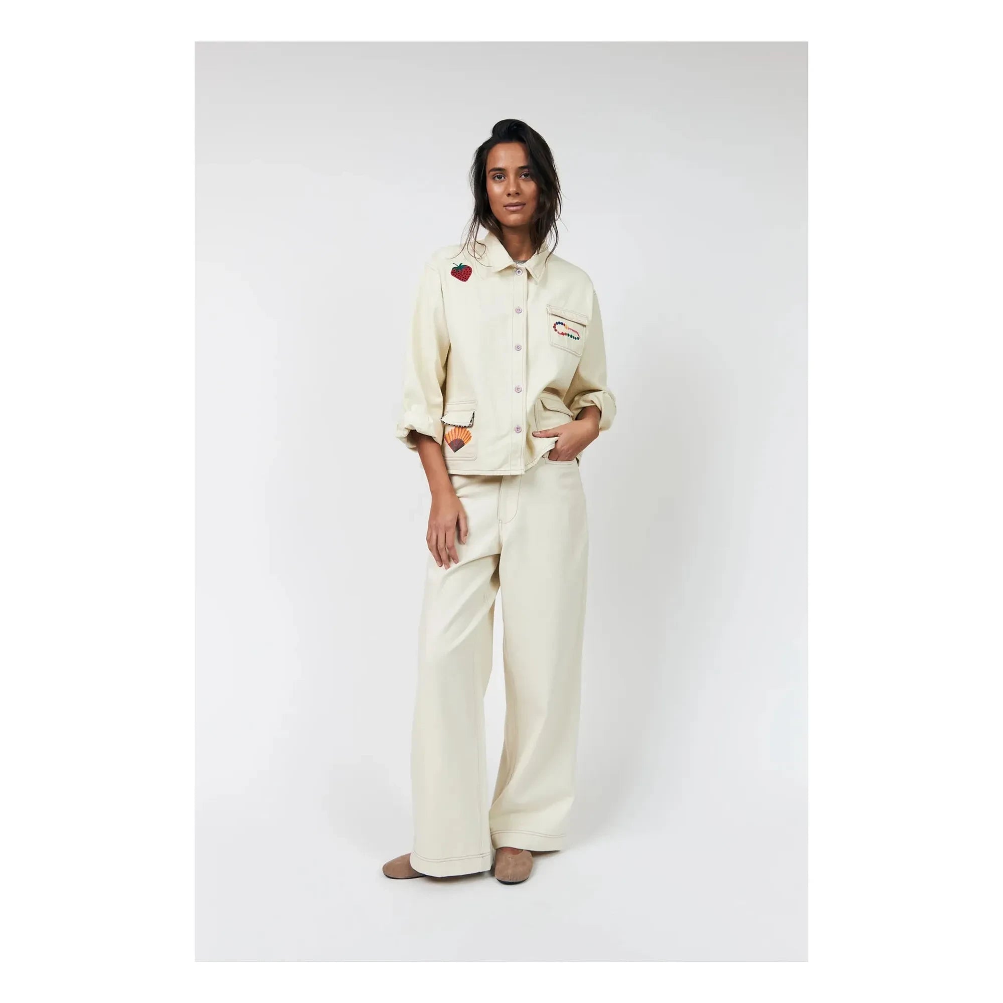 Lollys Laundry - Chaqueta de algodón April | Crema