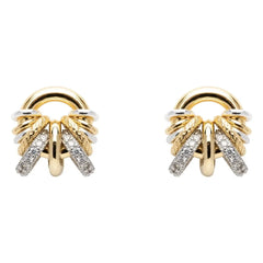Sigal - Pendientes de aro brillantes para bebé | Oro/Plata