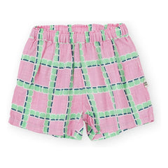 Goldie + Ace - Pantalones cortos a cuadros | Rosa