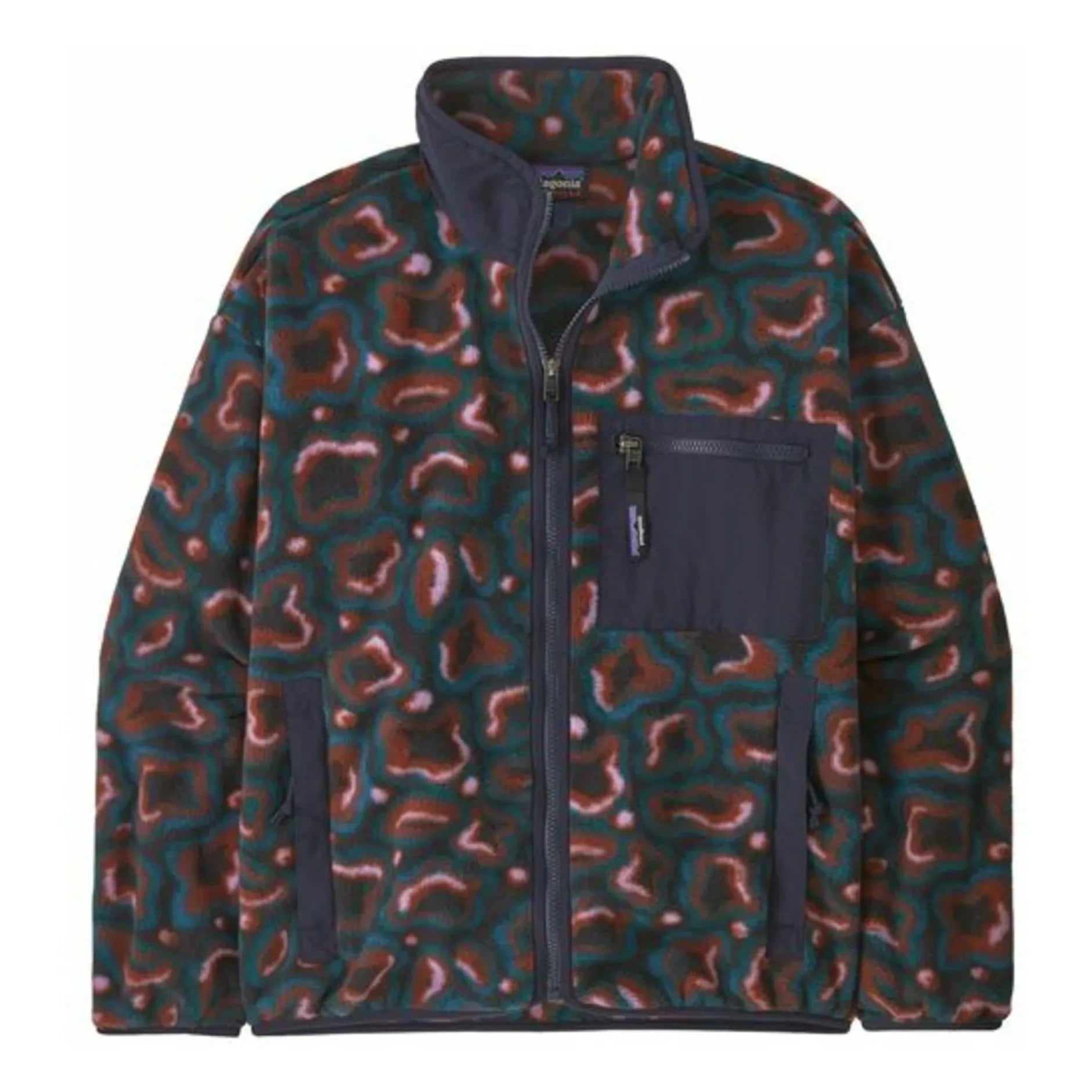 Patagonia - Chaqueta polar Synch Camouflage de fibra reciclada | Azul marino