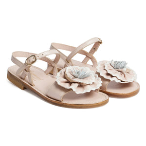 Bonpoint - Sandalias Lola Fleurs | Rosa empolvado