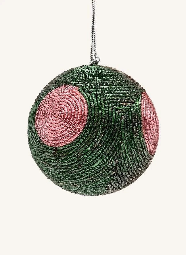 Anna + Nina - Bola de Navidad de Lunares Brillantes de Caramelo | Verde