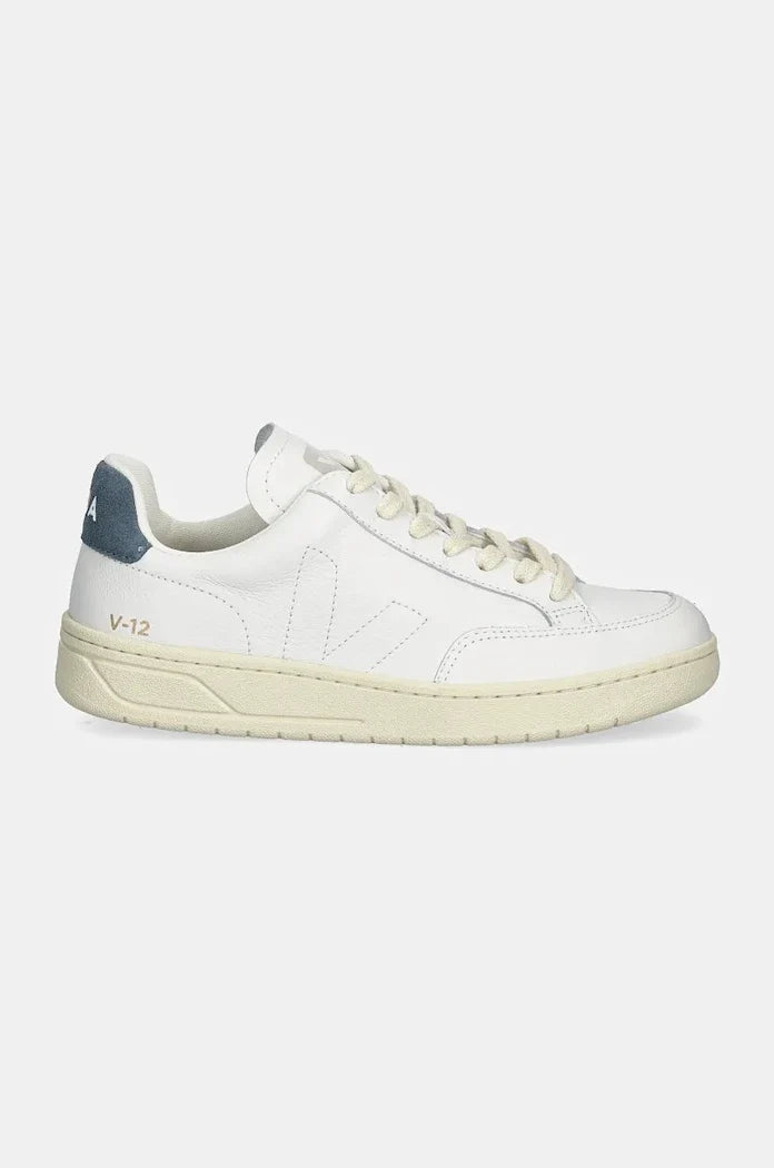 Zapatillas Veja V-12 de Piel con Costuras