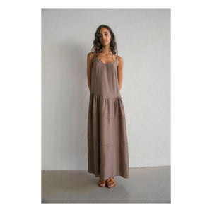 THEAVANT - Vestido de satén Martini | Chocolate