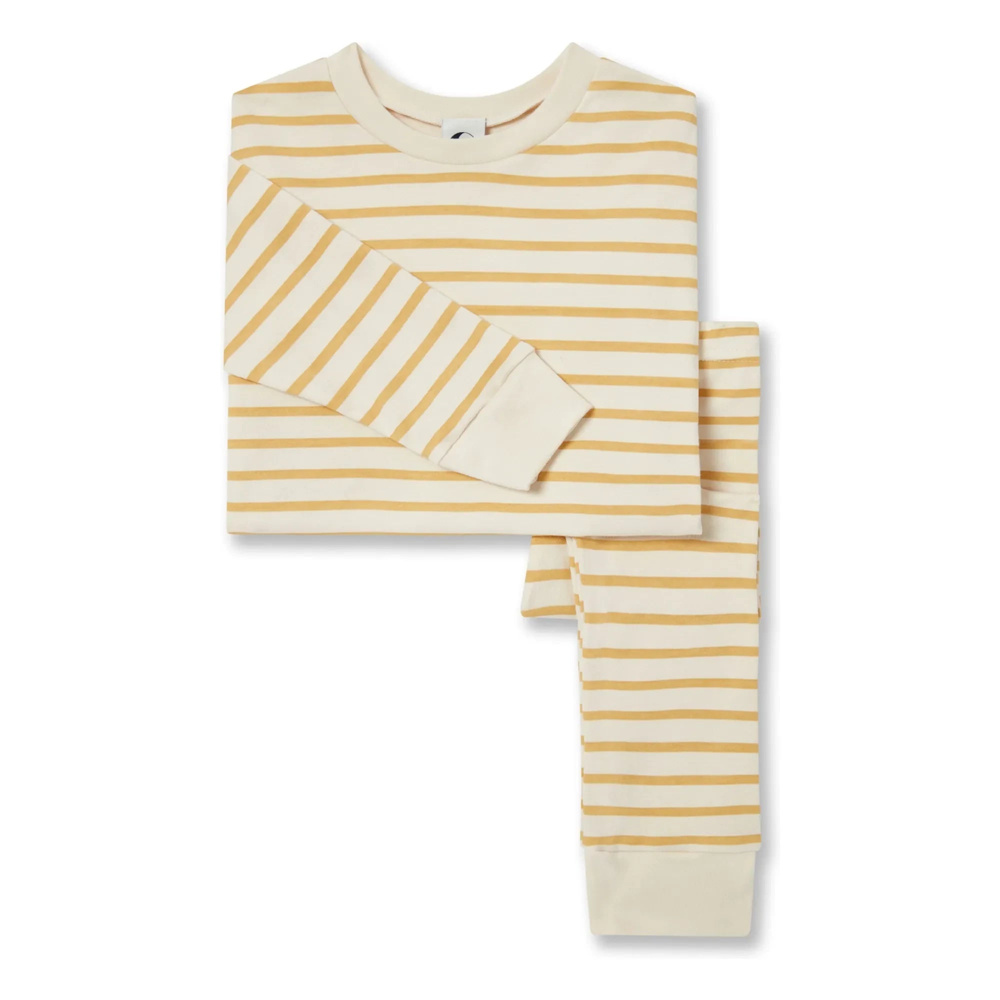 Sleepy Doe - Pijama de rayas de algodón orgánico | Amarillo