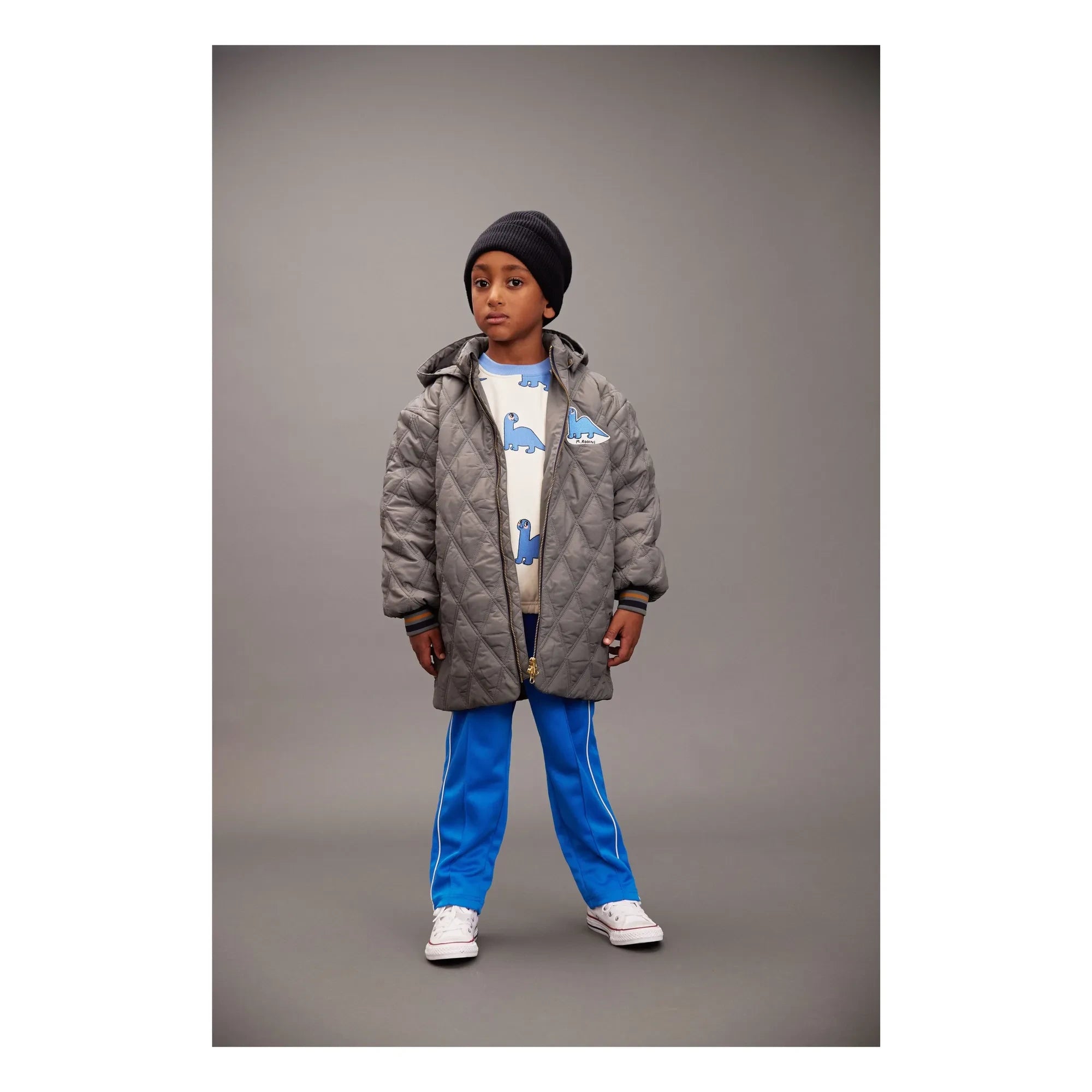 Mini Rodini - Sudadera de algodón orgánico con dinos | Crudo