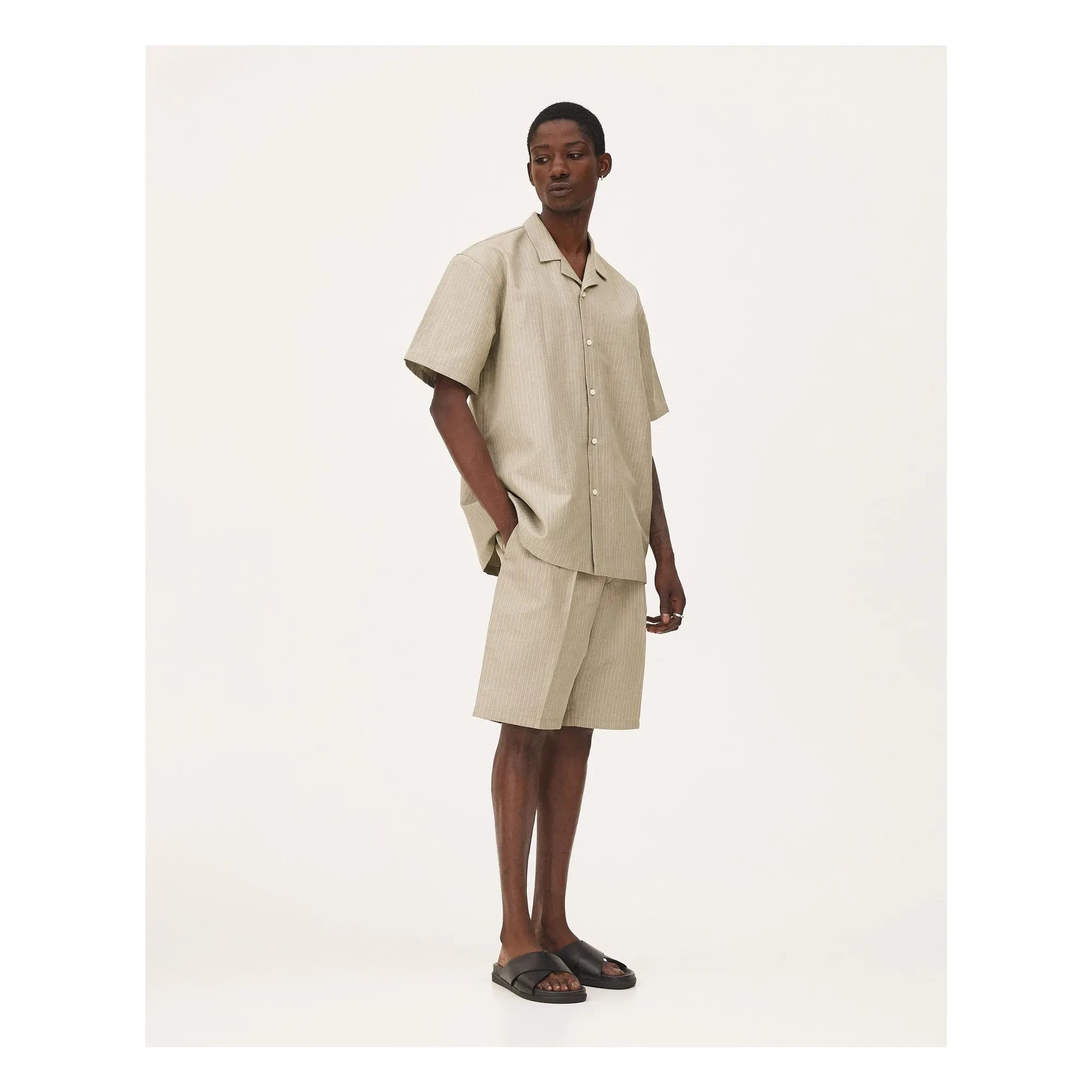 Noyoco - Camisa de algodón Orleans | Beige