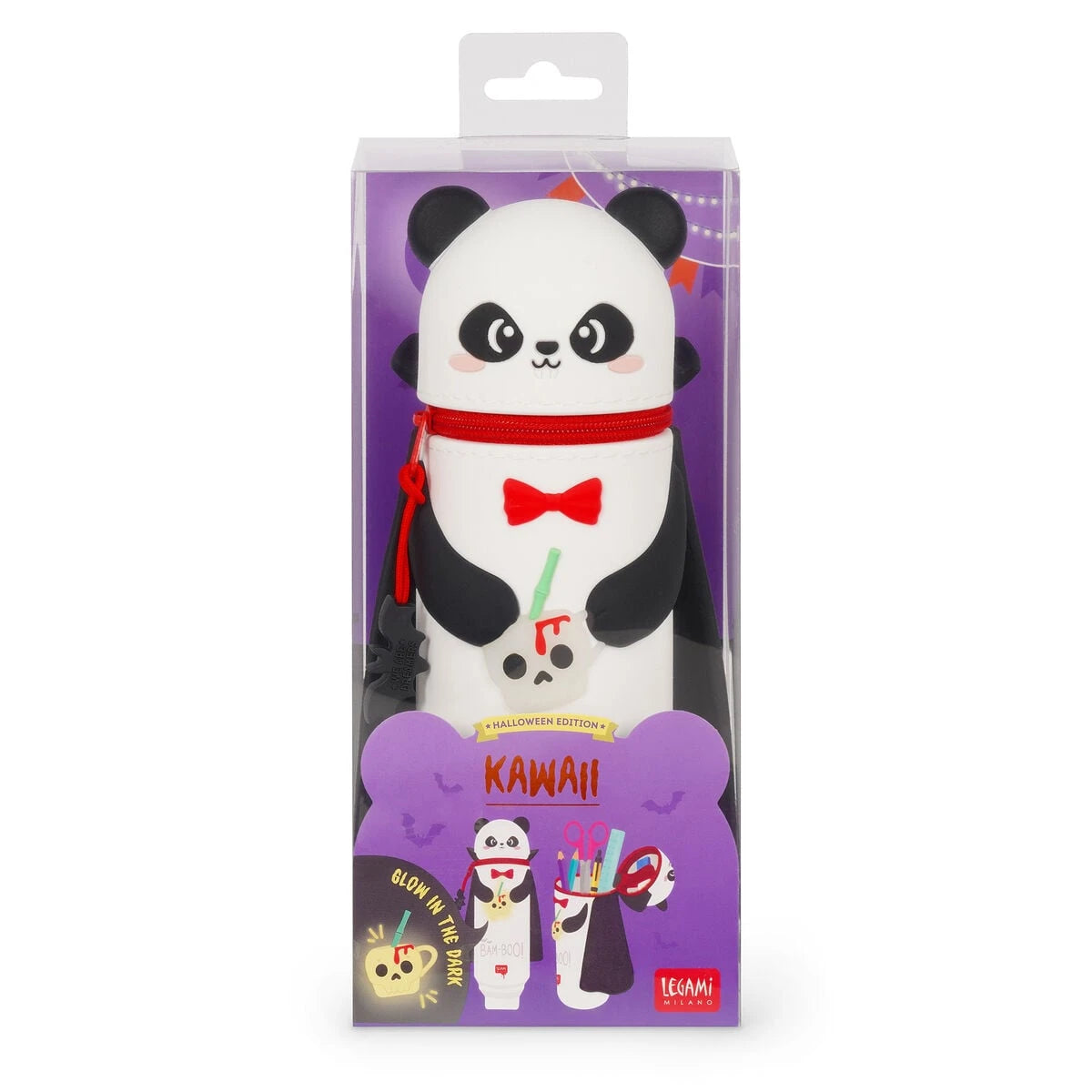 Legami - Panda Bam-Boo 2 en 1 Estuche de silicona para bolígrafos - Adorable