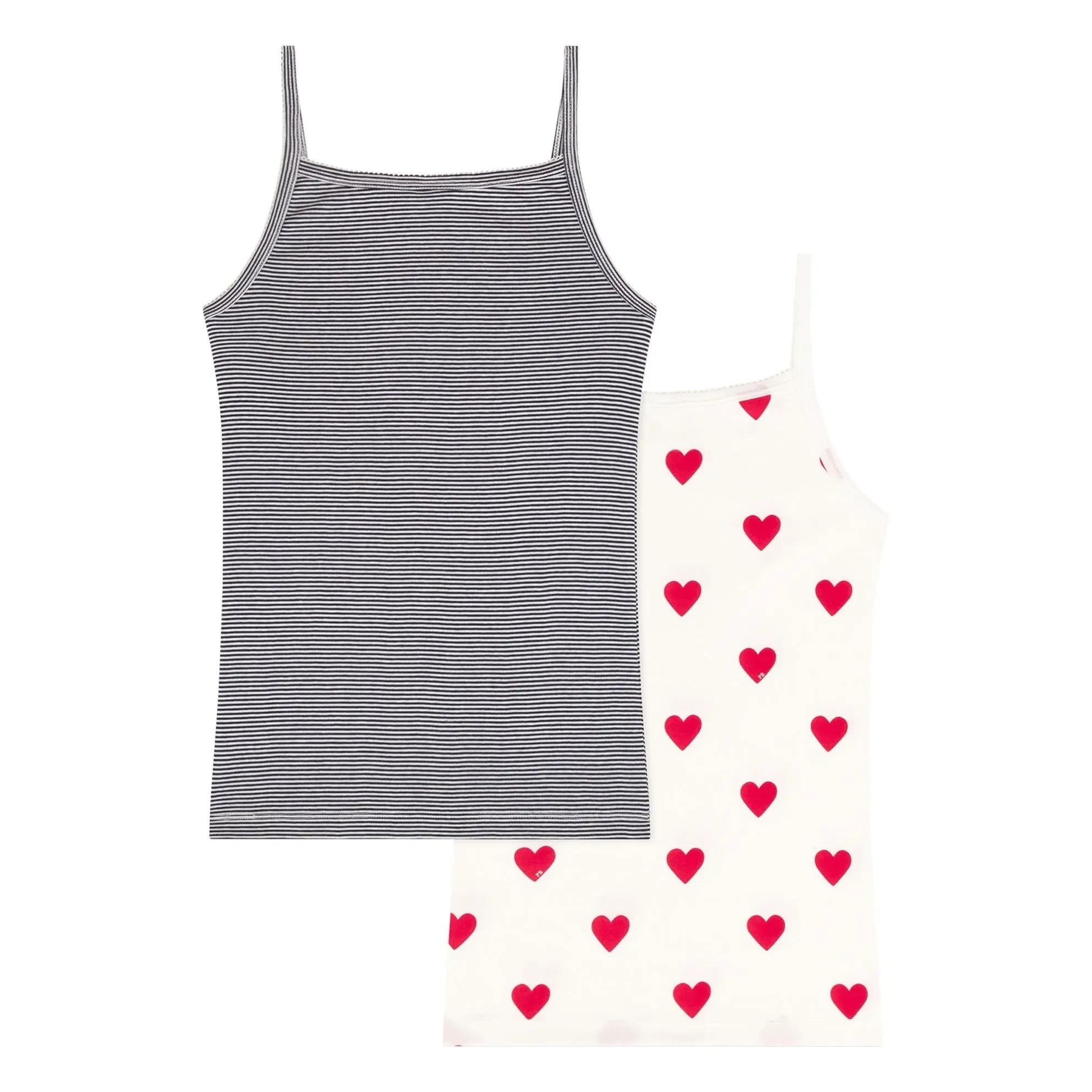 Petit Bateau - Conjunto de 2 camisetas de tirantes - Colección de mujer | Blanco