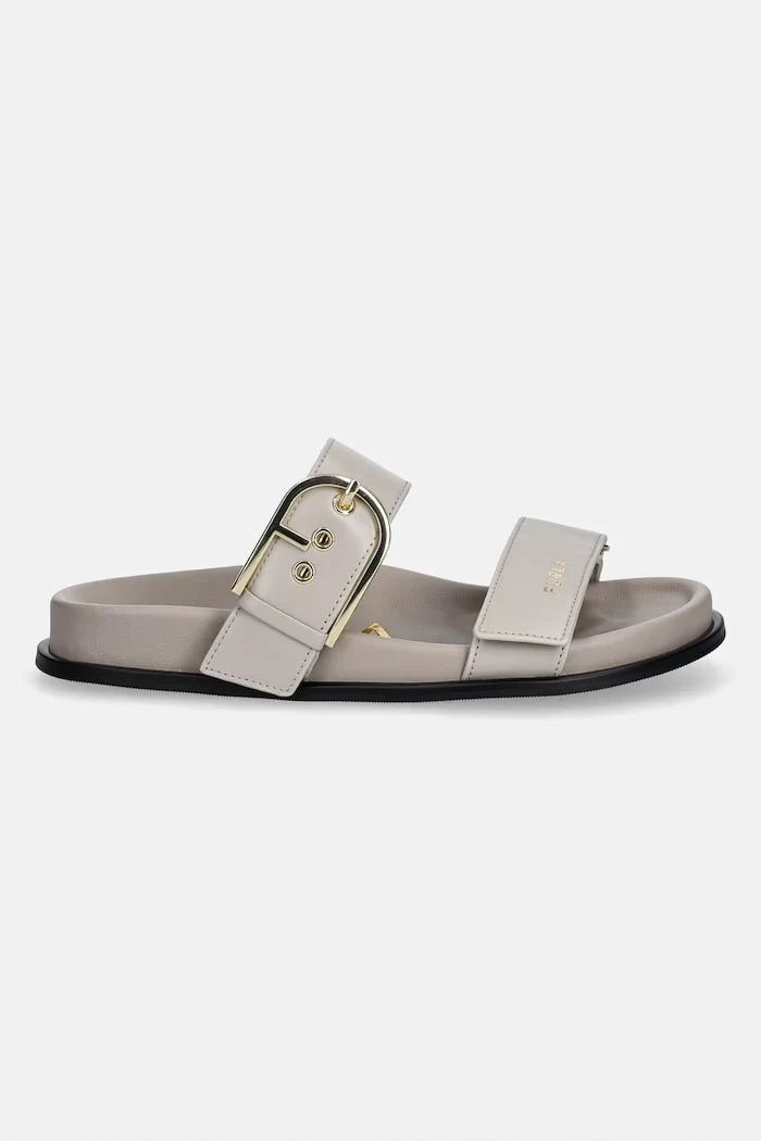 Chanclas planas de cuero para mujer Solea de Furla
