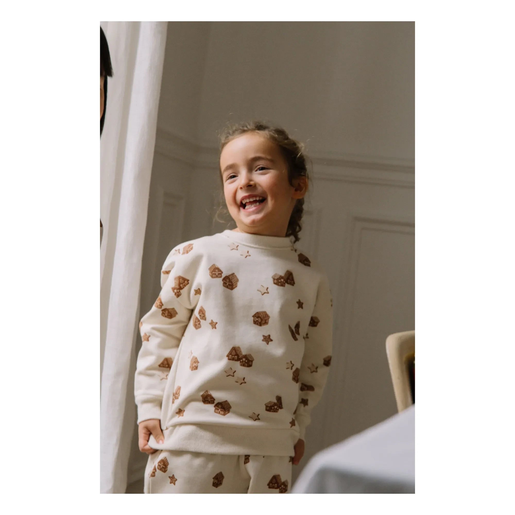 Studio Bohème - Noel Ayısı Sweatshirt Organik Pamuk | Ecru